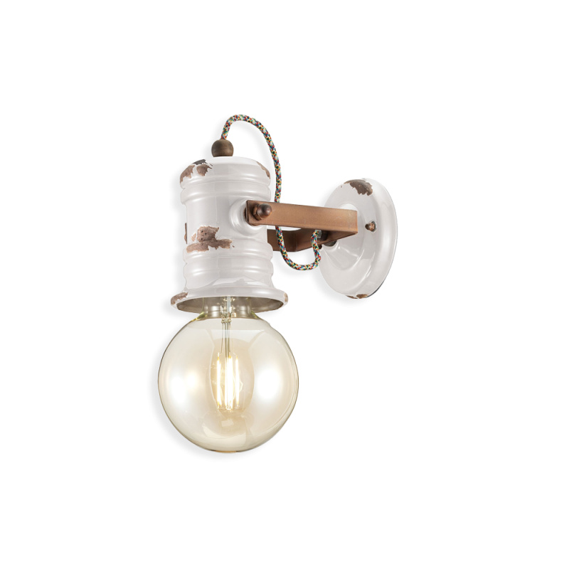 Ferroluce Nástěnné vintage svítidlo URBAN, š. 20 cm, 1xE27 Barva: Bílá