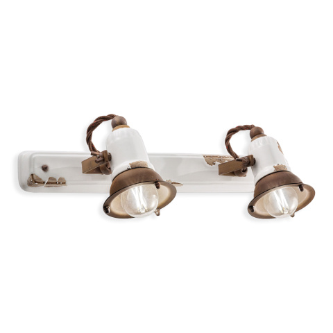 Ferroluce Nástěnné retro svítidlo LOFT, d. 41 cm, 2xE14