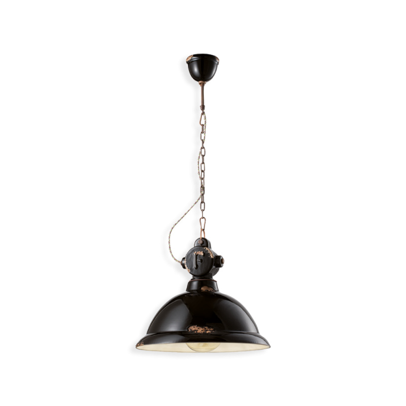 Ferroluce Závěsné retro svítidlo INDUSTRIAL, Ø 40 cm, v. 36 cm, 1xE27