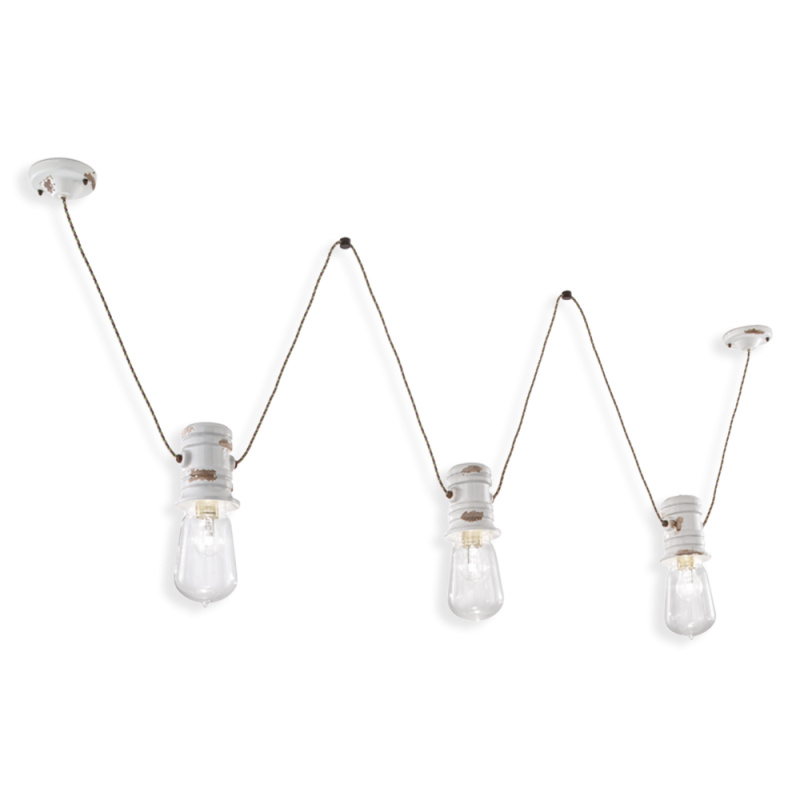 Ferroluce Závěsné retro svítidlo URBAN, v. 31 cm, 3xE27