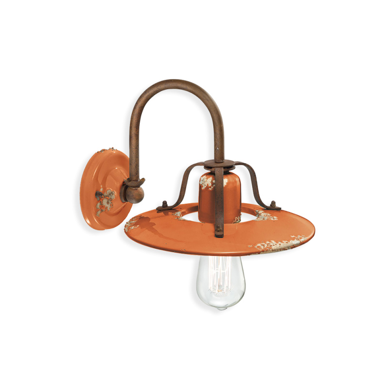 Ferroluce Nástěnné retro svítidlo COUNTRY, š. 30 cm, 1xE27 Barva: Oranžová