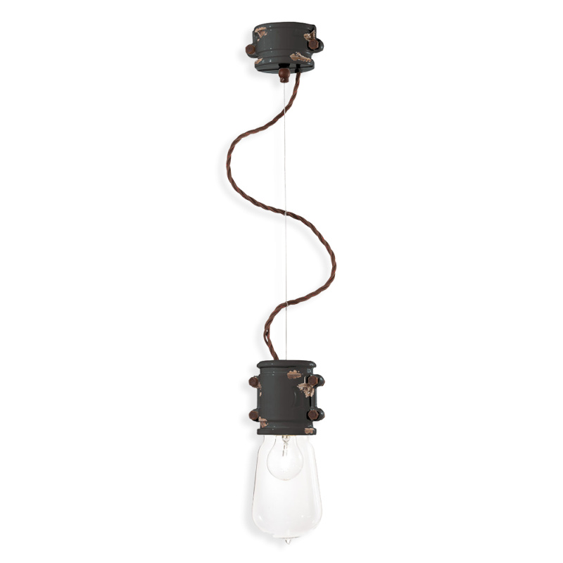 Ferroluce Závěsné retro svítidlo URBAN, v. 26 cm, 1xE27 Barva: Černá