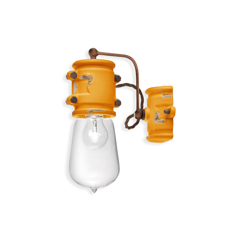 Ferroluce Nástěnné retro svítidlo URBAN, v. 30 cm, 1xE27 Barva: Žlutá