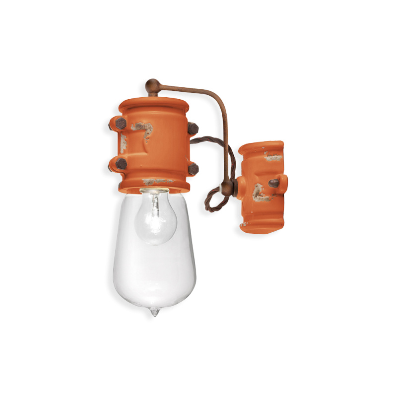 Ferroluce Nástěnné retro svítidlo URBAN, v. 30 cm, 1xE27 Barva: Oranžová