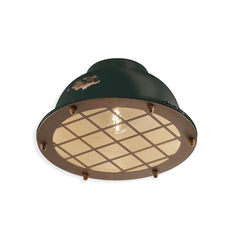 Ferroluce Stropní retro svítidlo INDUSTRIAL, Ø 35 cm, 1xE27 Barva: Černá