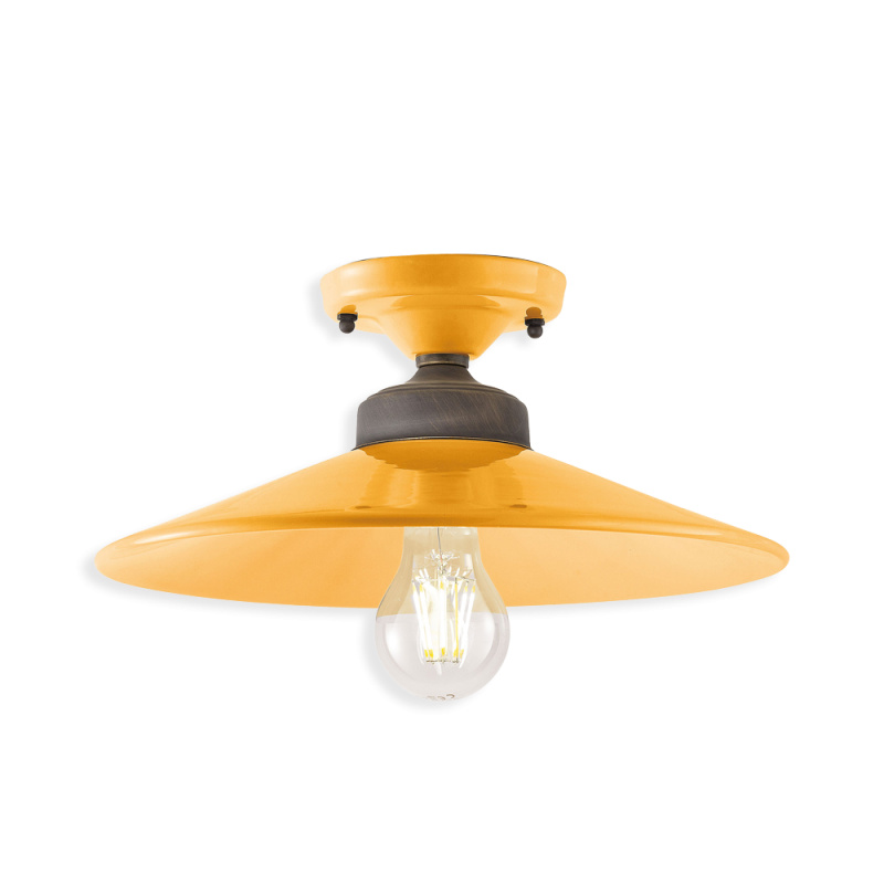 Ferroluce Stropní retro svítidlo COLORS, Ø 30 cm, 1xE27 Barva: Žlutá