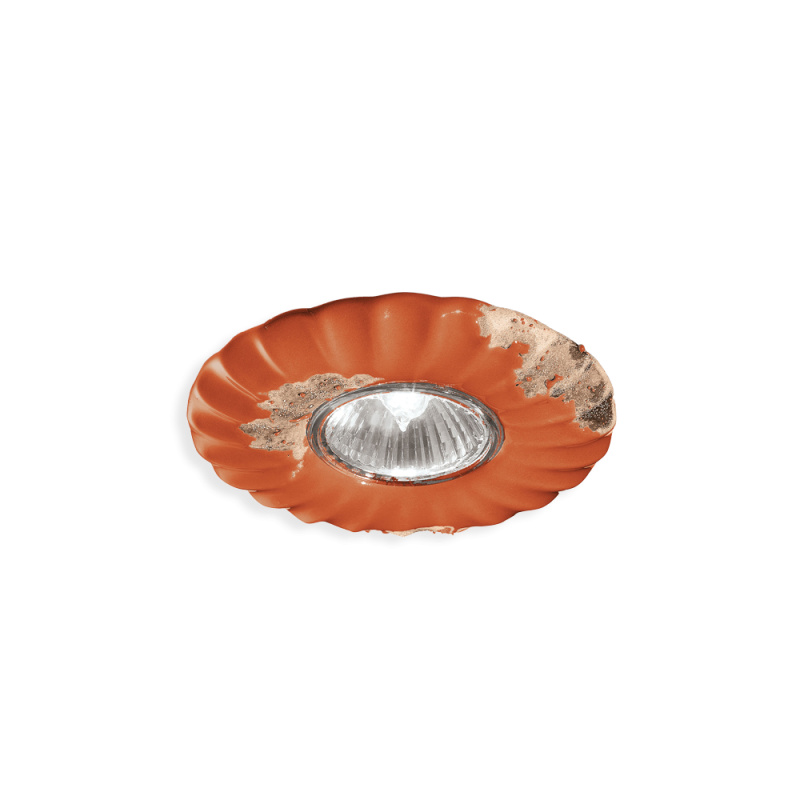 Ferroluce Zapuštěné retro svítidlo VINTAGE, Ø 12 cm, 1xGU10 Barva: Oranžová