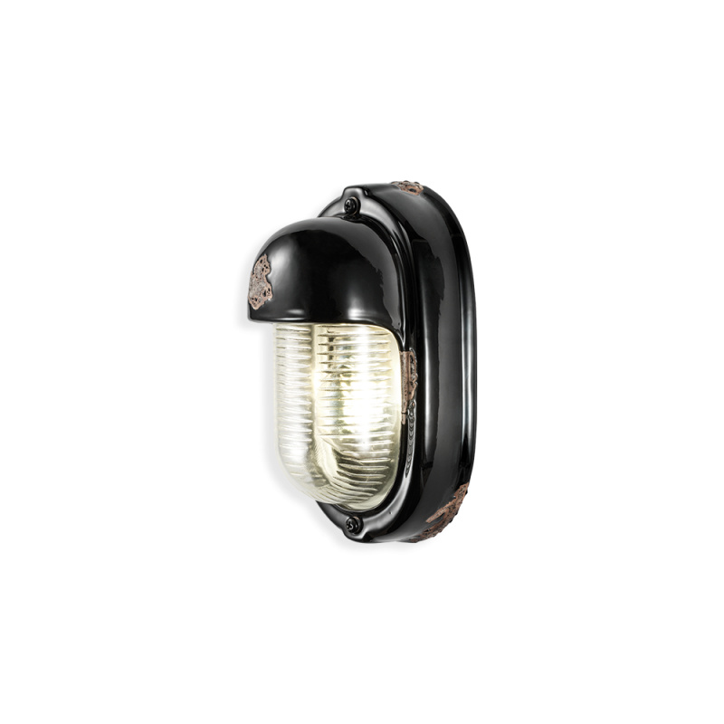 Ferroluce Nástěnné retro svítidlo VINTAGE, v. 24 cm, 1xE27 Barva: Černá