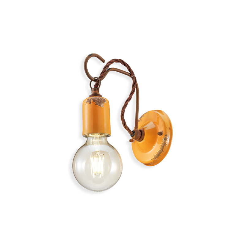 Ferroluce Nástěnné retro svítidlo VINTAGE, v. 20 cm, 1xE27 Barva: Žlutá