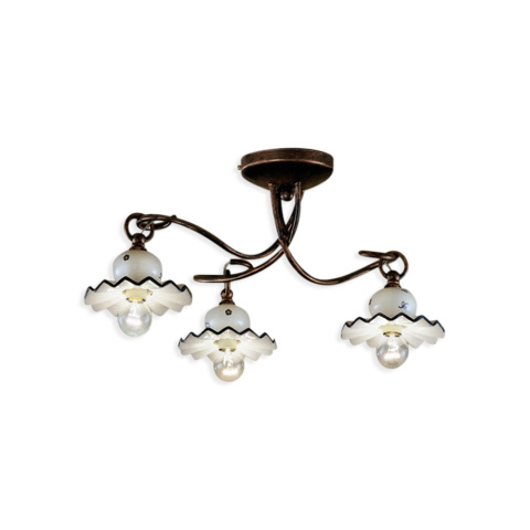 Ferroluce Stropní vintage svítidlo ROMA, ∅ 51 cm, 3xE14