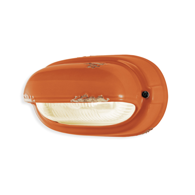 Ferroluce Nástěnné retro svítidlo VINTAGE, š. 24 cm, 1xE27 Barva: Oranžová