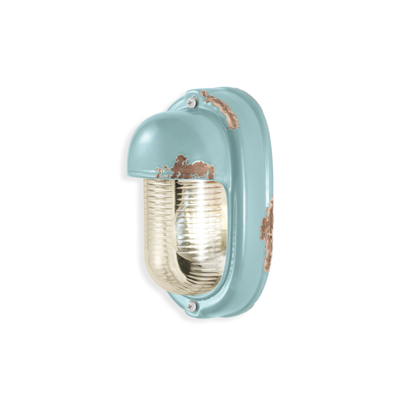 Ferroluce Nástěnné retro svítidlo VINTAGE, v. 24 cm, 1xE27 Barva: Světle modrá