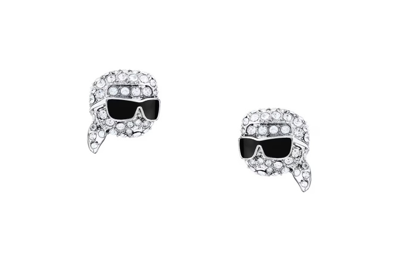 Karl Lagerfeld Ikonické náušnice s krystaly Karl Charms KLAYD20