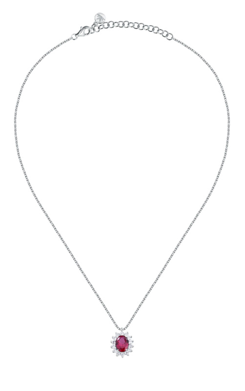 Morellato Elegantní stříbrný náhrdelník s fuchsiovým zirkonem Tesori SAIW281