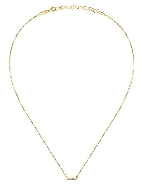 La Petite Story Elegantní pozlacený náhrdelník s kubickými zirkony Silver LPS10AWV81