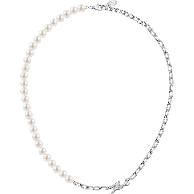 Karl Lagerfeld Elegantní náhrdelník se syntetickými perlami Pearl KLAYR03