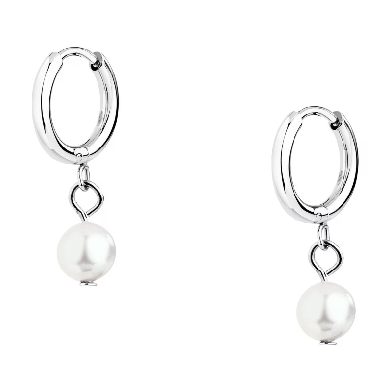 La Petite Story Elegantní ocelové náušnice s perličkami LPS01AZA06