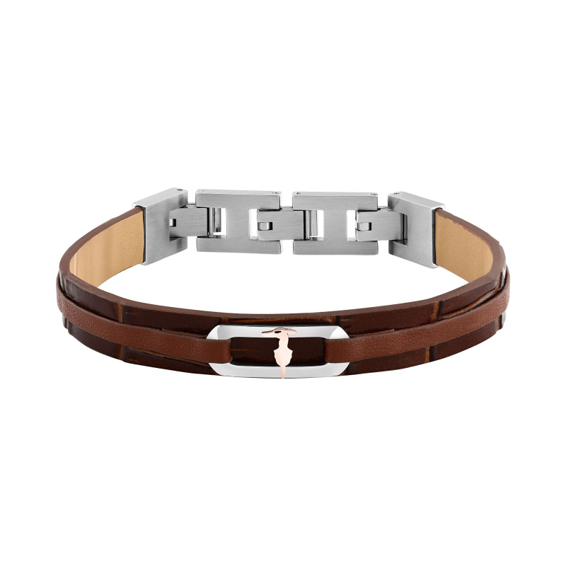 Trussardi Pánský kožený náramek T-Leather TJAXZ26