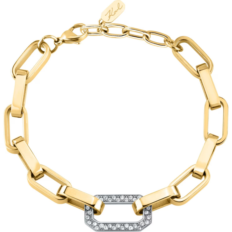 Karl Lagerfeld Výrazný pozlacený náramek pro ženy Chains KLARF03