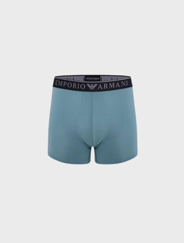 Pánské boxerky 2PACK 111769 3F720 29921 zeleno-černé - Emporio Armani M