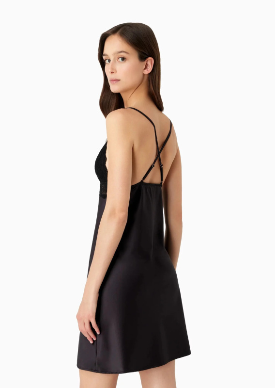 Dámská noční košilka 164716 3F206 00020 černá - Emporio Armani M