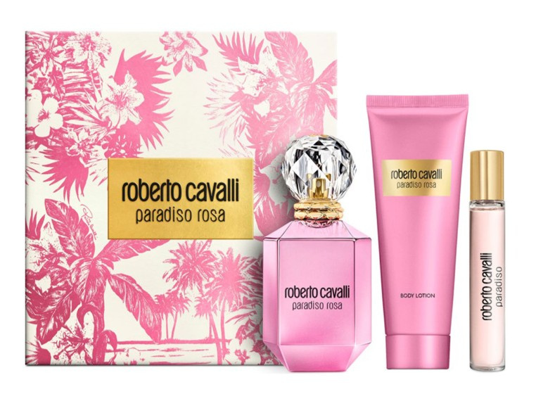 Roberto Cavalli Paradiso Rosa - EDP 75 ml + tělové mléko 100 ml + EDP 15 ml
