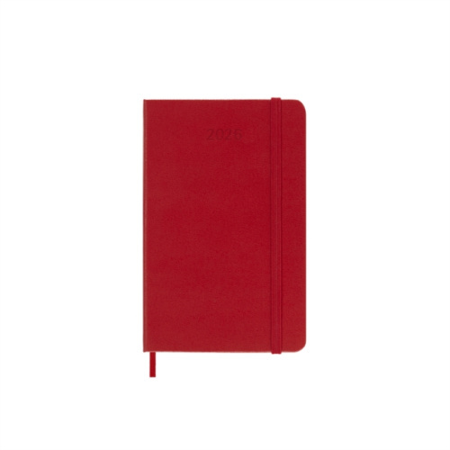 Moleskine 2026 - diář v tvrdých deskách - velikost S, denní, červený
