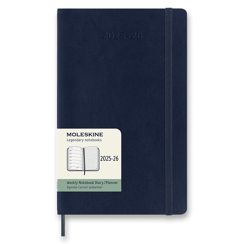 18měsíční diář Moleskine 2024 - 25 - tvrdé desky, L, týdenní modrý