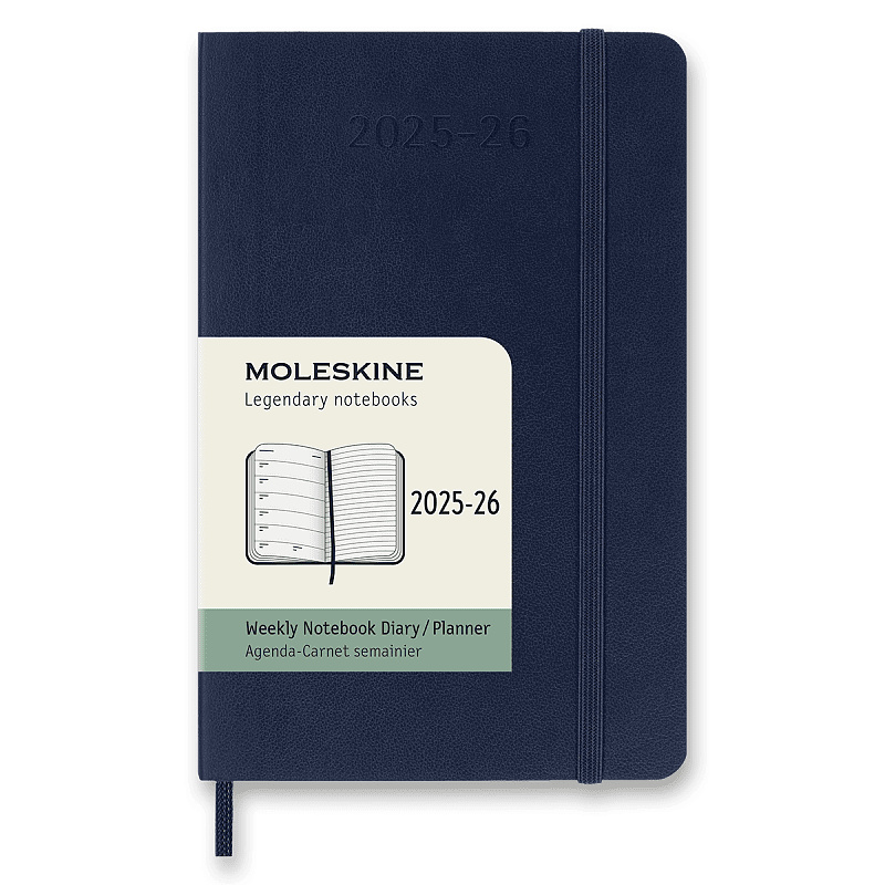18měsíční diář Moleskine 2025-26 - měkké desky modrý