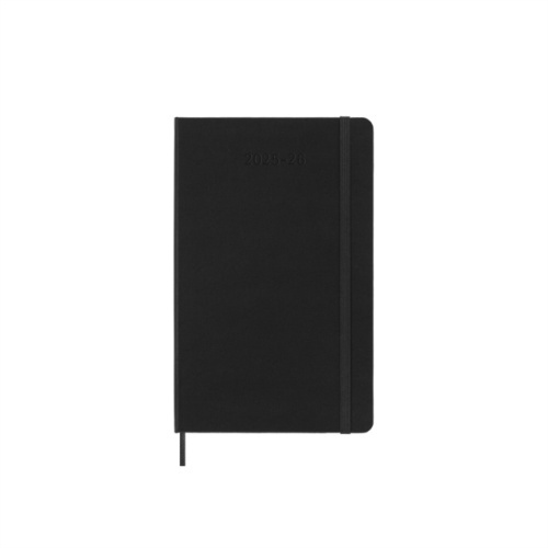 18měsíční diář Moleskine 2025-26 - tvrdé desky L, týdenní, horizontální, černý