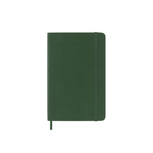 Moleskine 2026 - diář v měkkých deskách - velikost S, denní, tmavě zelený