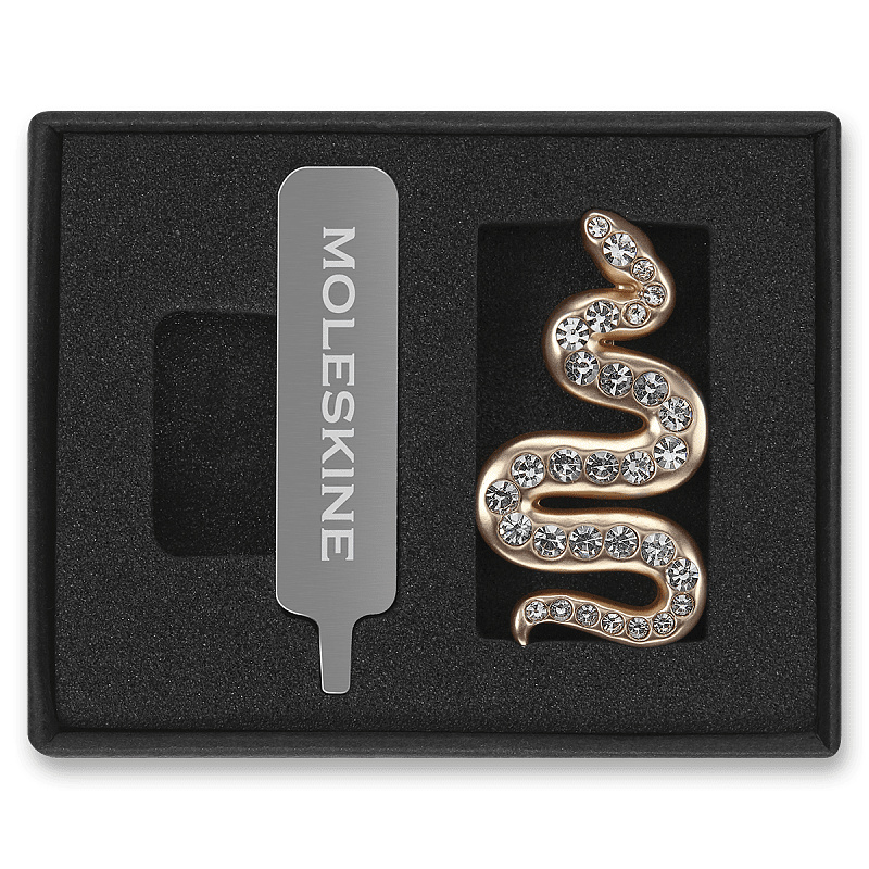 Ozdoba na zápisník Moleskine snake, zlatá