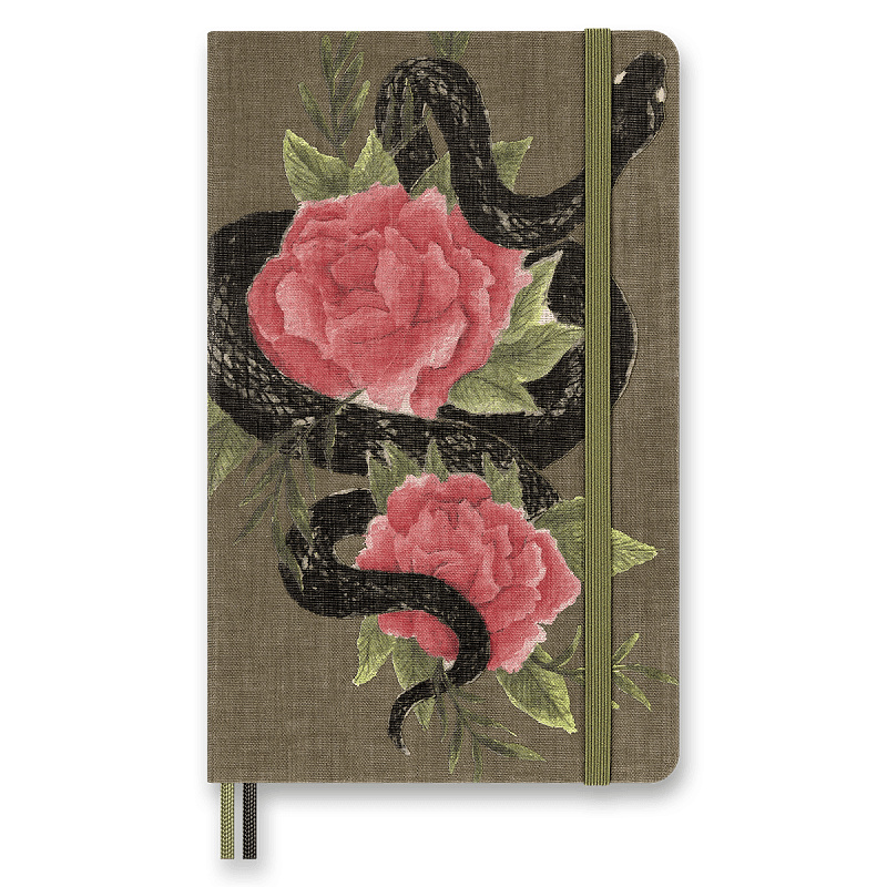 Zápisník Moleskine Snake Roses L, linkovaný
