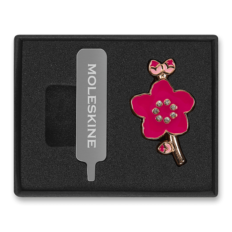 Ozdoba na zápisník Moleskine Sakura Crystal růžová