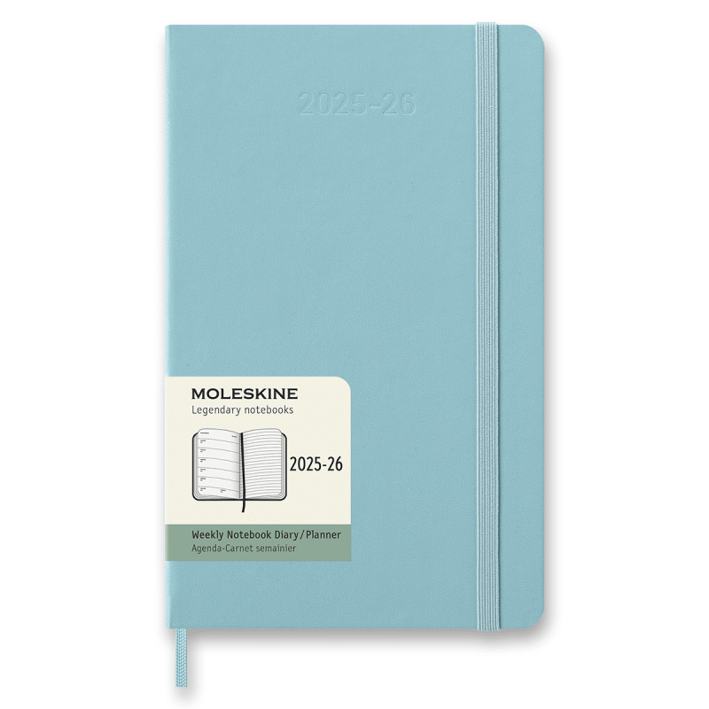 18měsíční diář Moleskine 2024 - 25 - tvrdé desky, L, týdenní tyrkysový