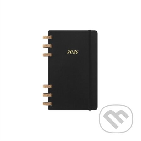 Diář Moleskine Spiral 2026 - tvrdé desky, L, měsíční/týdenní, černý