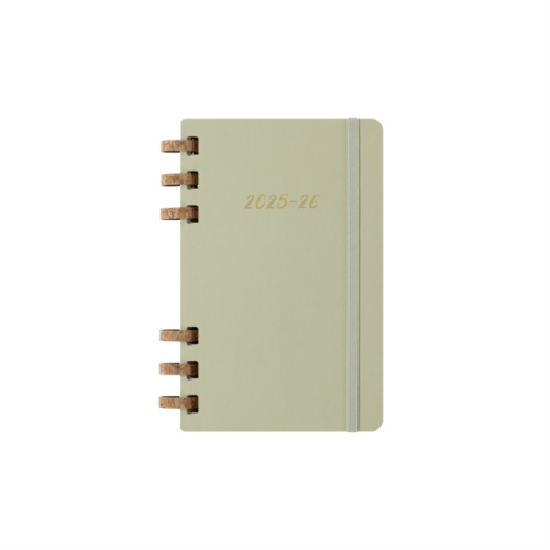 Diář Spiral Moleskine 2025-26 Academic - tvrdé desky - L, světle zelený