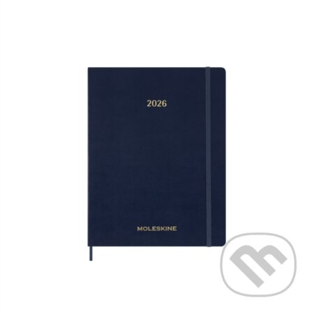 Moleskine Essential 2025-26 - 13měsíční diář v měkkých deskách - velikost XL, týdenní, modrý