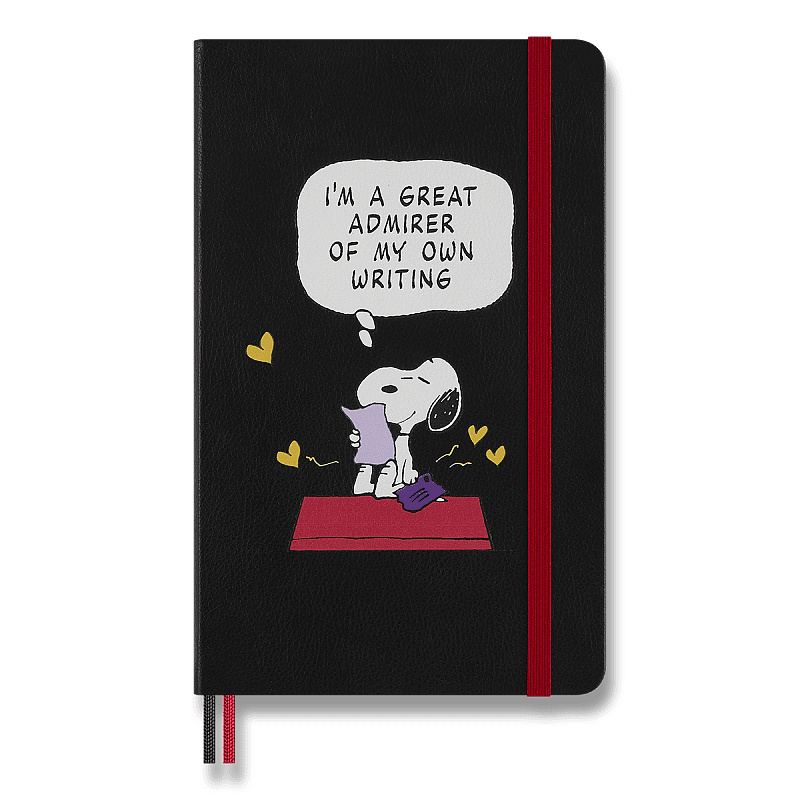 Zápisník Moleskine Peanuts L, linkovaný, černý