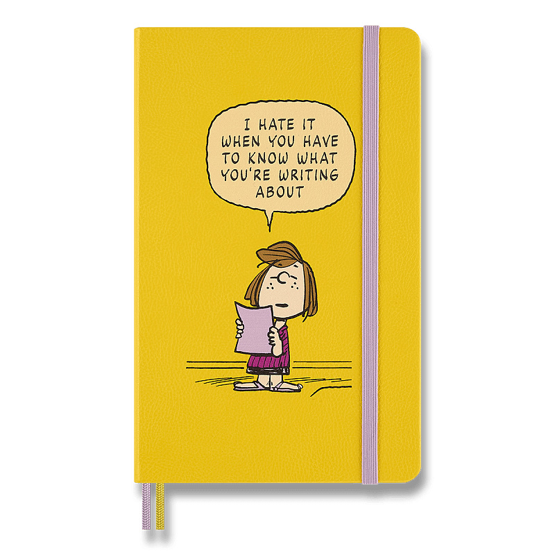 Zápisník Moleskine Peanuts L, linkovaný, žlutý