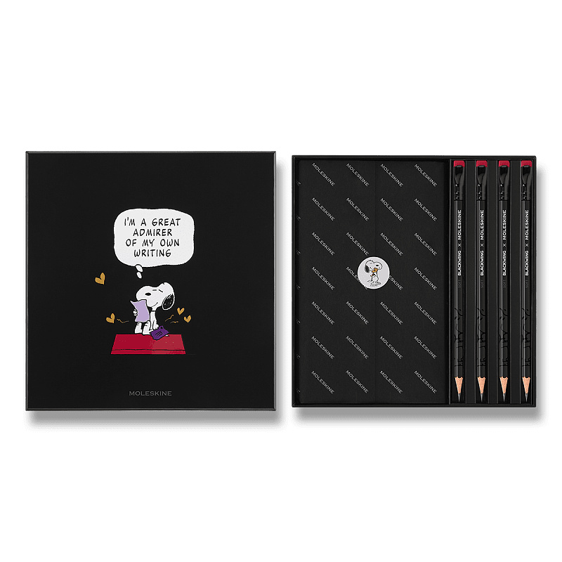 Sada Moleskine Peanuts L, zápisník a grafitové tužky