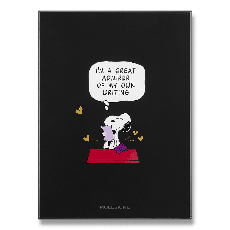 Sada Moleskine Peanuts L, zápisník, grafitové tužky, ořezávátko
