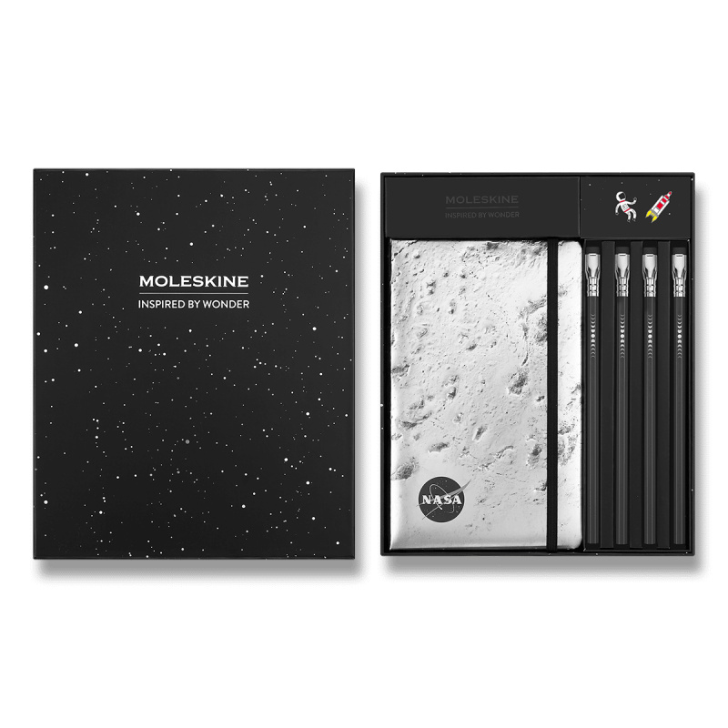 Sada Moleskine NASA - L, zápisník a grafitové tužky