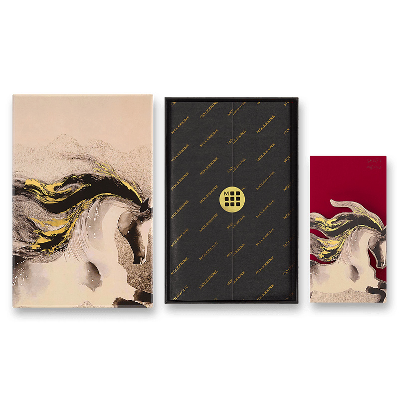 Zápisník Moleskine Horse Calligraphy - tvrdé desky L, linkovaný, sběratelská edice