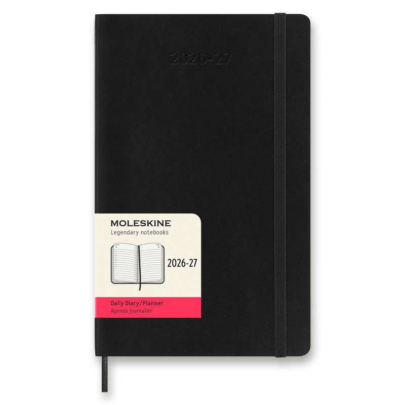 18měsíční diář Moleskine 2026-27 - měkké desky L, denní, černý