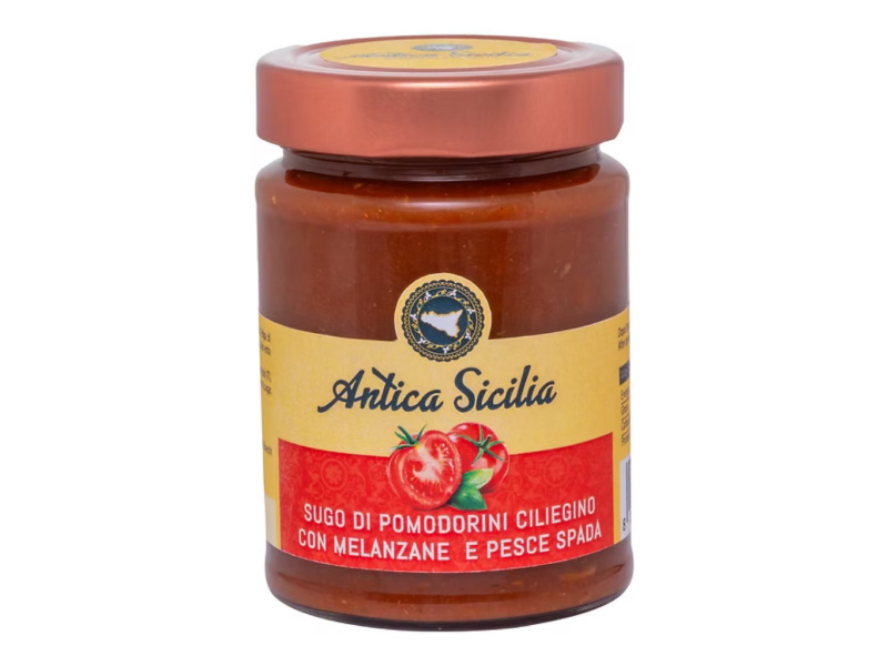 Antica Sicilia Rajčatová omáčka s lilkem a mečounem (Sugo con Melanzane e Pesce Spada) 280g