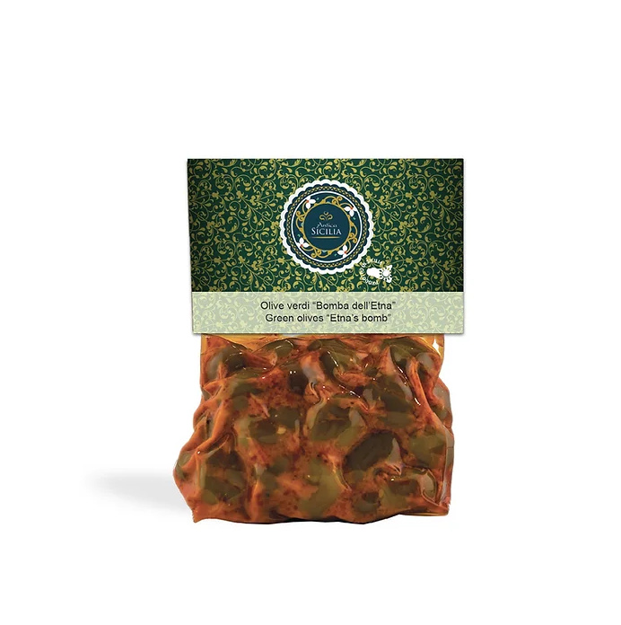 Antica Sicilia olivy s paprikovým krémem (Olive Bomba dell'Etna) 350g