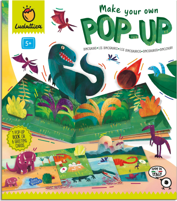 Ludattica - Vytvořte si svůj první POP UP - DINOSAUŘI LUDATTICA