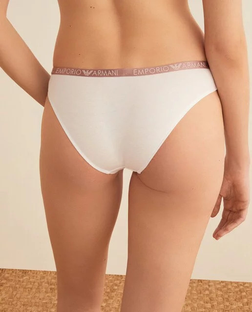 Dámské kalhotky - 163334 2R223 00010 - bilá - Emporio Armani XL bílá