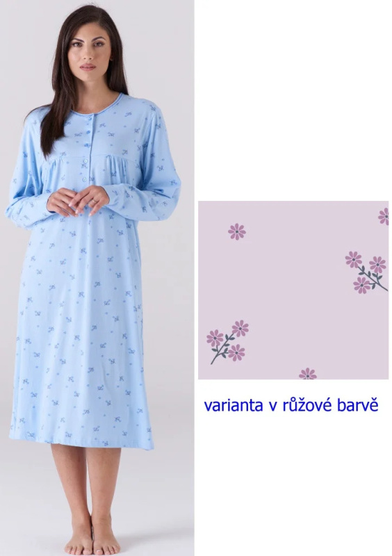 Dámská noční košile KARELPIU KC6004 4xl Sv. modrá